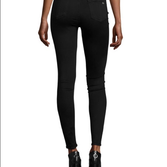 Rag & Bone Skinny Mid-rise Jean Black Size 26 - Picture 2 of 8